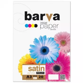 Foto popierius baltas satinas BARVA 255 g/m2, A3, 20 lapų