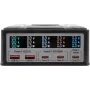 Kelių prievadų įkroviklis Exsys EX-1107 260W, juodas, universalus maitinimas keliems įrenginiams