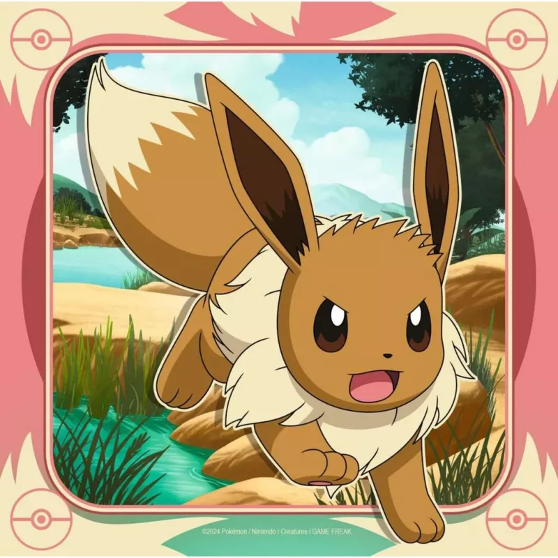 Dėlionė Ravensburger Pikachu, Charizard ir Eevee – 147 dalių, nuo 5 metų, 210×? mm