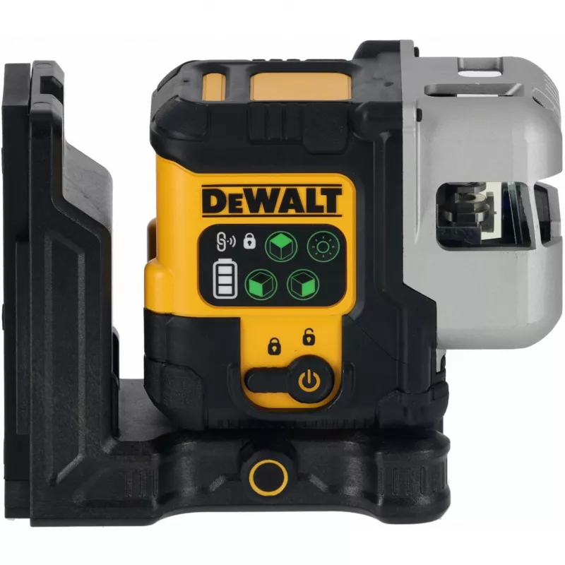 Belaidis kelių linijų lazerinis nivelyras DeWalt DCLE14301GB 3×180° kryžminės linijos, 18V, žalios linijos, integruota Powerstack Li‑Ion baterija