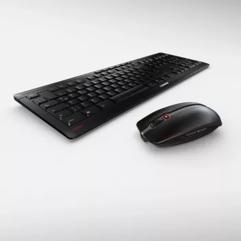 CHERRY Stream Desktop Recharge belaidė klaviatūra su pele, RF Wireless, juoda