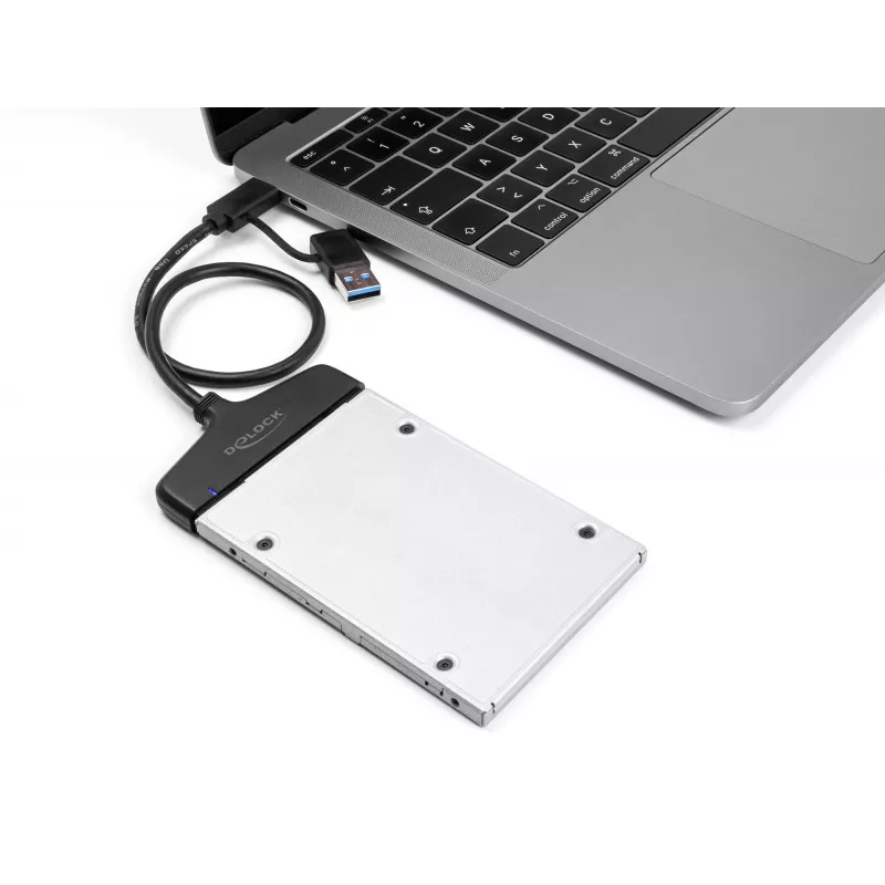 DeLOCK USB į SATA keitiklis 6 Gb/s USB Type-C Type-A 0,3 m