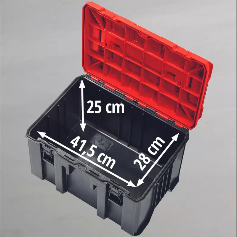 Dėklas kietas Einhell E-Case M juodas raudonas 2,85 kg
