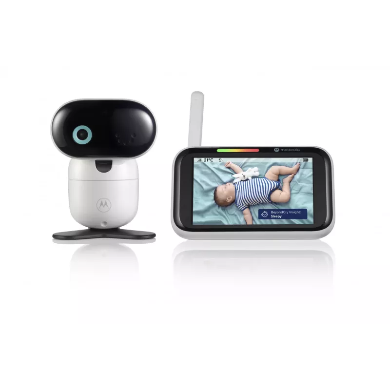 Motorola Solutions PIP1710 Connect 5 besielis vaizdo kūdikio monitorius su sukamu ir pakreipiamu 5 colių HD ekranu (120MOTOPIP1710C)
