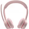 Logitech 981-001412 belaidės ausinės su mikrofonu, lankeliu, biurui/skambučių centrui, Bluetooth, rožinės spalvos