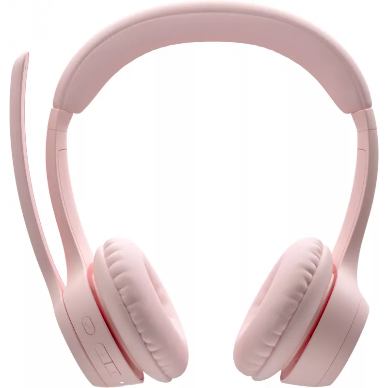 Logitech 981-001412 belaidės ausinės su mikrofonu, lankeliu, biurui/skambučių centrui, Bluetooth, rožinės spalvos