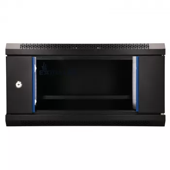 EXTRALINK LITE 4U 530×400 sieninis stovo korpusas juodas su lentyna
