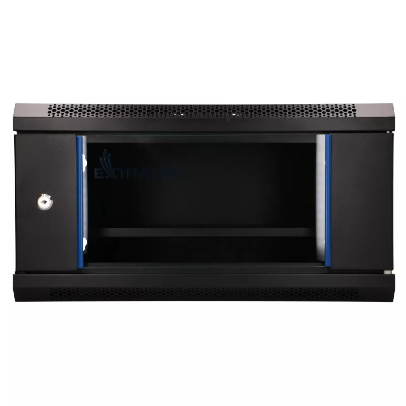 EXTRALINK LITE 4U 530×400 sieninis stovo korpusas juodas su lentyna