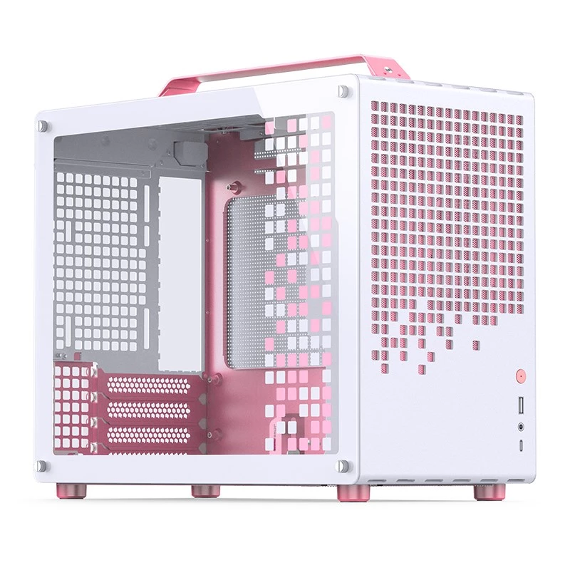 JONSPLUS MATX dėklas su rankena Z20 - balta-rožinė