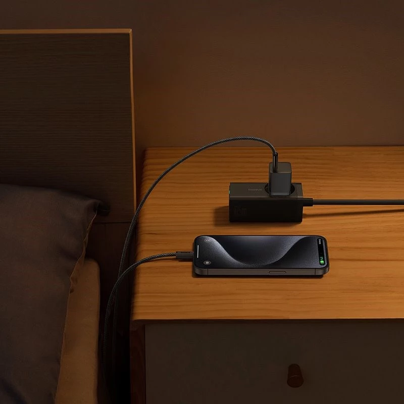 Baseus P10110902113-01 USB-C GaN5 mini 30W tinklo įkroviklis Juodas