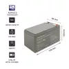 Qoltec 53076 AGM baterija | 12V | 7Ah | Apsaugos sistemoms