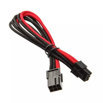 Laidas SilverStone 6 kontaktų PCIe į 6 kontaktų PCIe, 250 mm – juodas/raudonas