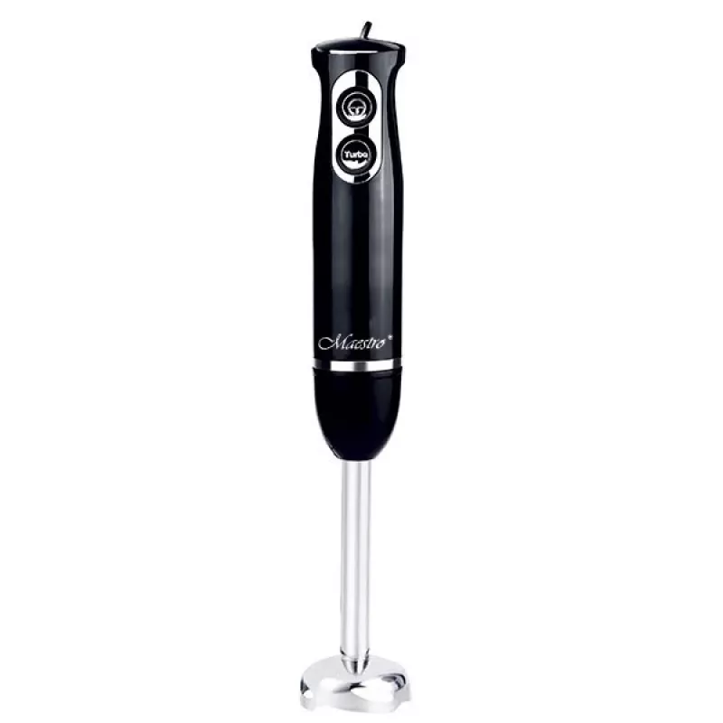 Maistas blenderis Maestro MR-511 — 500 W, 2 greičiai, impulsas, turbo, nuimamas 900 ml dubuo, nerūdijančio plieno peilis, juodas