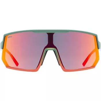 Universalūs sportiniai akiniai UVEX sportstyle 235 – Unisex, pusiau berėmiai, žali/raudoni