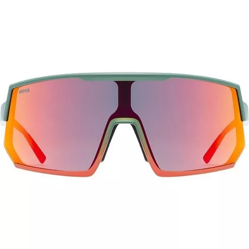 Universalūs sportiniai akiniai UVEX sportstyle 235 – Unisex, pusiau berėmiai, žali/raudoni