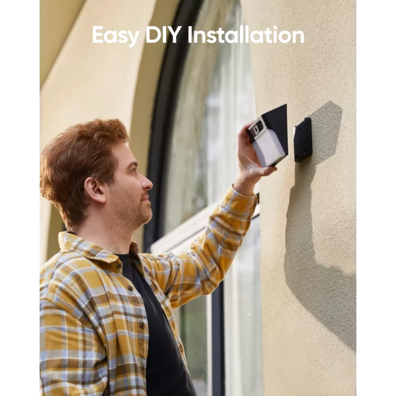 Anker Innovations Eufy Solar Wall Light Cam S120 – belaidė lauko stebėjimo kamera su saulės baterija ir šviestuvu