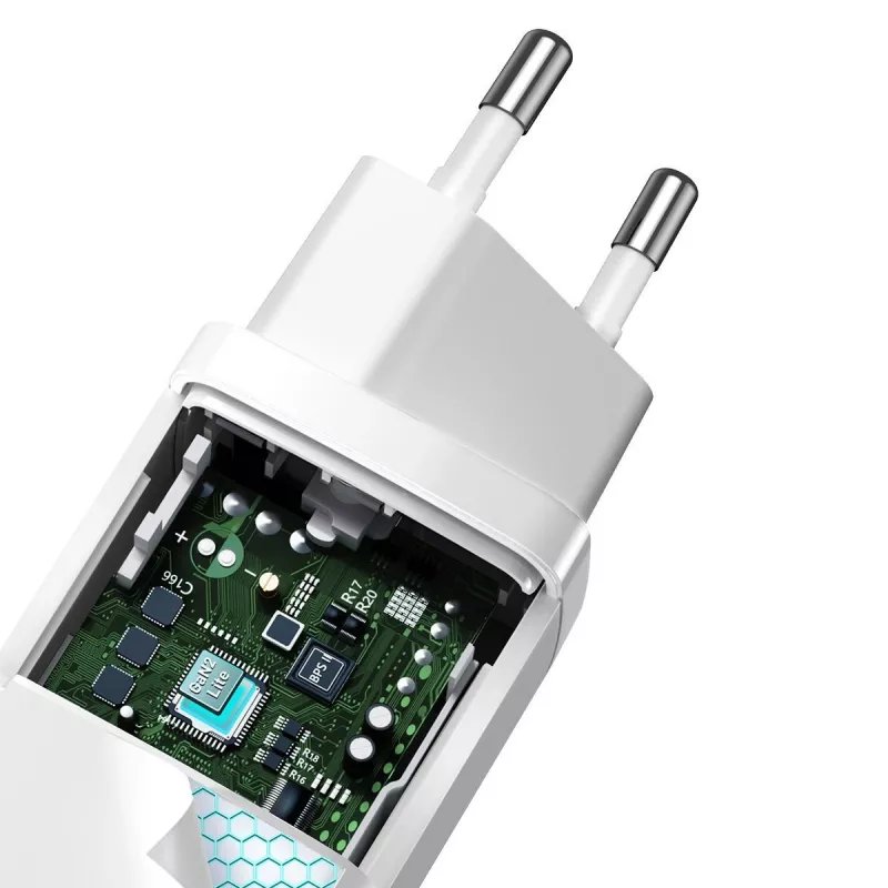 Kroviklis Baseus CCGAN2L-B02 20V 1xUSB 1xType-C balta