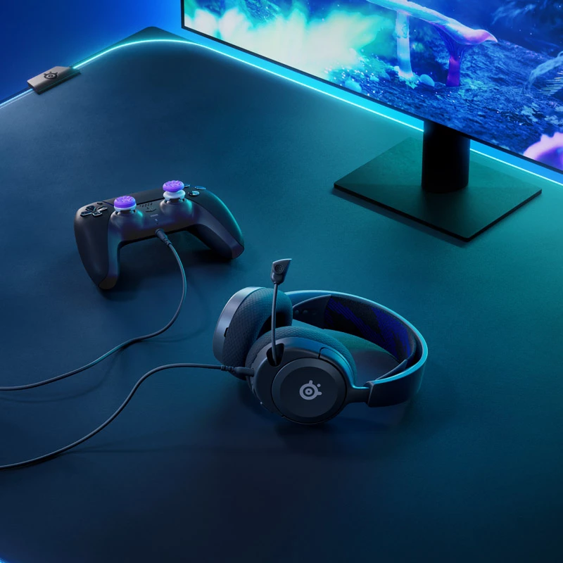 SteelSeries Arctis Nova 1P ausinės – laidinės žaidimų ausinės su mikrofonu, juodos