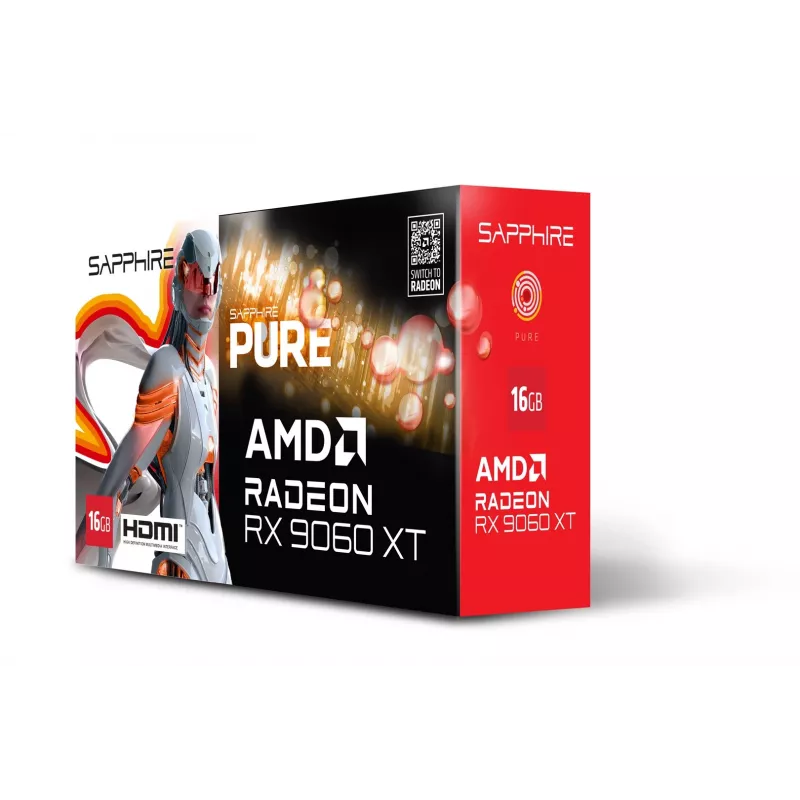 SAPPHIRE PURE Radeon RX 9060 XT Gaming OC 16 GB vaizdo plokštė