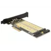 DeLOCK 89630 PCIe kortelė su dviem M.2 lizdais (SATA + PCIe)