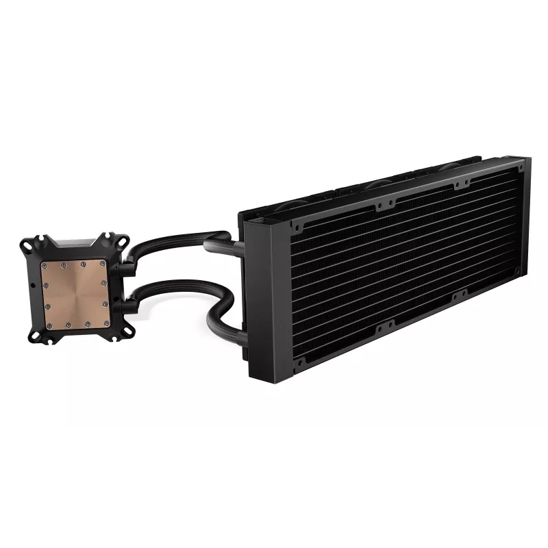 Skysčio aušintuvas ENDORFY Navis F360 ARGB Juodas – 360 mm radiatorius, 3x 120×25 mm ventiliatoriai, 250–1800 RPM, siurblys 1600–2600 RPM, LGA 1700/AM5/AM4