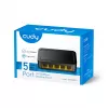 Tinklo jungiklis Cudy FS105D — 5 prievadų Fast Ethernet 10/100, 1 Gbit/s perjungimas, juodos spalvos