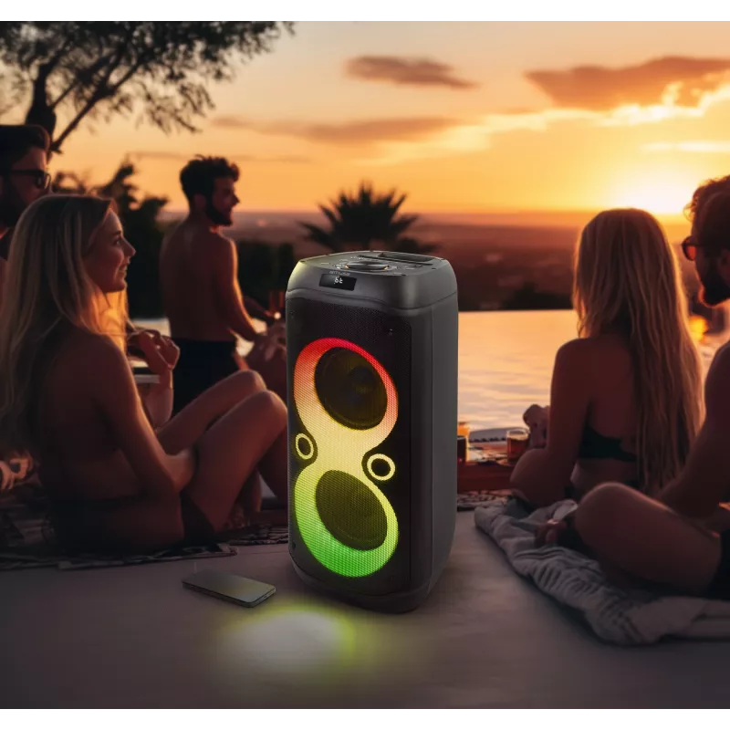 Muse M-1937 DJ nešiojamas vakarėlių garsiakalbis juodas 600 W