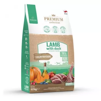 Sausas šunų ėdalas POKUSA Premium Selection Puppy ėriena su antis 12 kg, 30% baltymų, 16% riebalų, jaunikliams