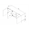 3D komoda PALAZZO BIS 151x40x75 baltas matinis