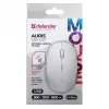 Belaidė pelė tyliu spragtelėjimu AURIS MB-027 800/1200/1600 DPI balta