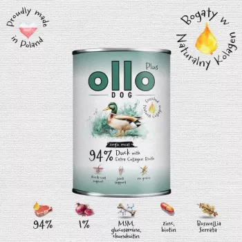 Ollo Plus Kolagen antiena 400g šunų ėdalo skardinė