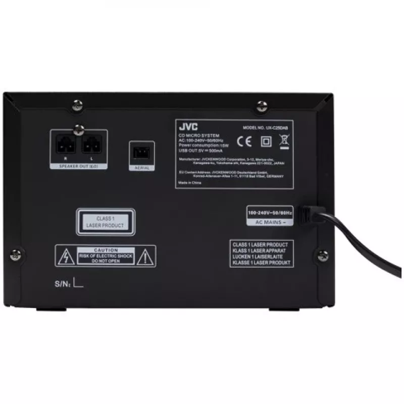 JVC UX-C25DAB mikro sistemėlė namams 14 W Juoda
