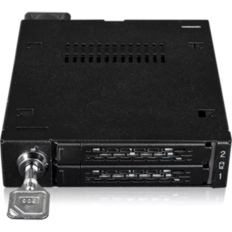 Adapterinis rėmelis dviems 6,3 cm U.2/U.3 NVMe SSD diskams į 3,5 colio lizdą „Icy Dock MB092VK-B“ (juodas)