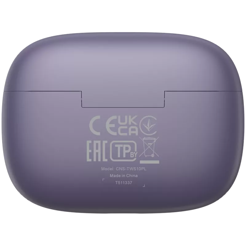 Canyon CNS-TWS10PL Ausinės ir ausinių rinkinys Tikras belaidis stereogarsas (TWS) Į ausį Skambučiai/muzika/sportas/kasdienis naudojimas USB Type-C Bluetooth Violetinė (CNS-TWS10PL)