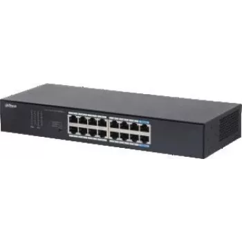 Dahua Technology S3016-16GT tinklo jungiklis (nevaldomas, L2, Gigabit Ethernet, 16 prievadų, juodas)