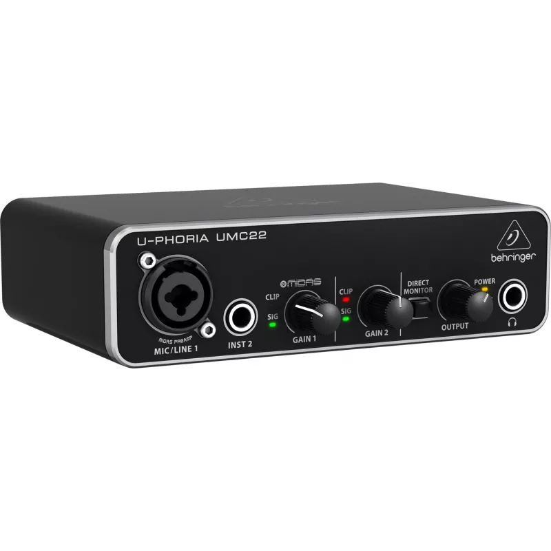 Behringer UMC22 papildoma muzikos įranga – koncertinis/studijinis preampas