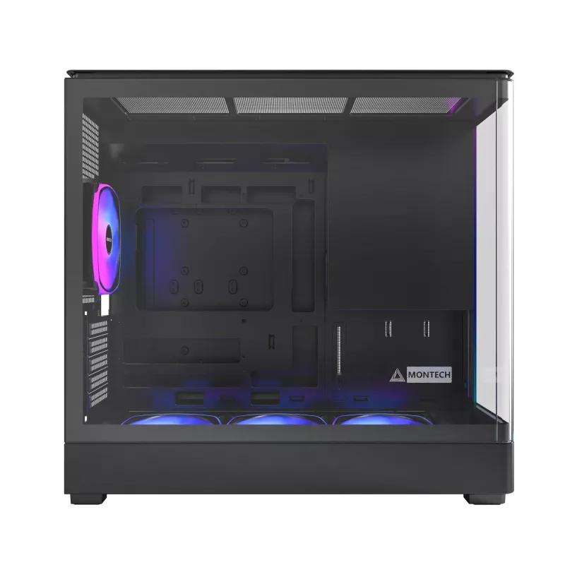 PC korpusas Montech KING 15 PRO Black — micro ATX / Mini-ITX midi bokštas