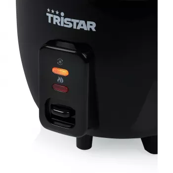 Ryžių virimo aparatas Tristar RK-6141, 0,6 L, 300 W, juodas, mygtukų valdymas