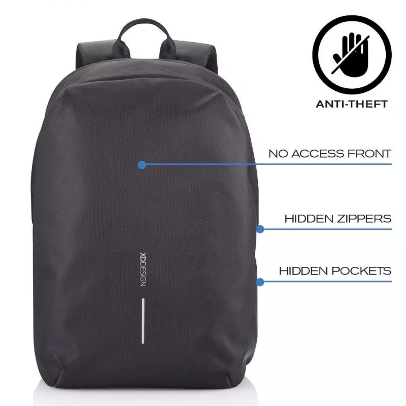 Casual kuprinė XDDESIGN Bobby Soft su 15,6 col. nešiojamojo kompiuterio skyriumi, 16 L, PET, juoda