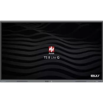 Interaktyvus 75 colių AVTEK TS 8 Lite G liečiamasis LED ekranas 4K 3840x2160, 420 cd/m², 50/32 lietimai, Android 14, 40 W garsiakalbiai