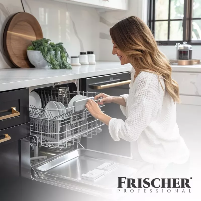 Indaplovės druska FRISCHER FR00101_1200, 1,2 kg, vandens minkštinimo druska plastikiniame inde