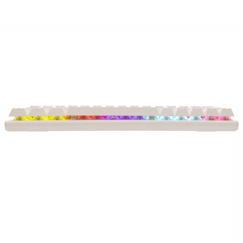 Mechaninė klaviatūra White Shark Wakizashi-2 US Red Switch, TKL be skaičių bloko, balta
