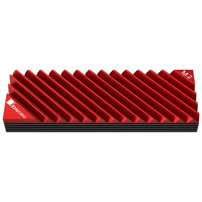 Jonsbo M.2-3 RED aušintuvas M.2 SSD – juodai raudonas 24.4mm 73mm 9.6mm