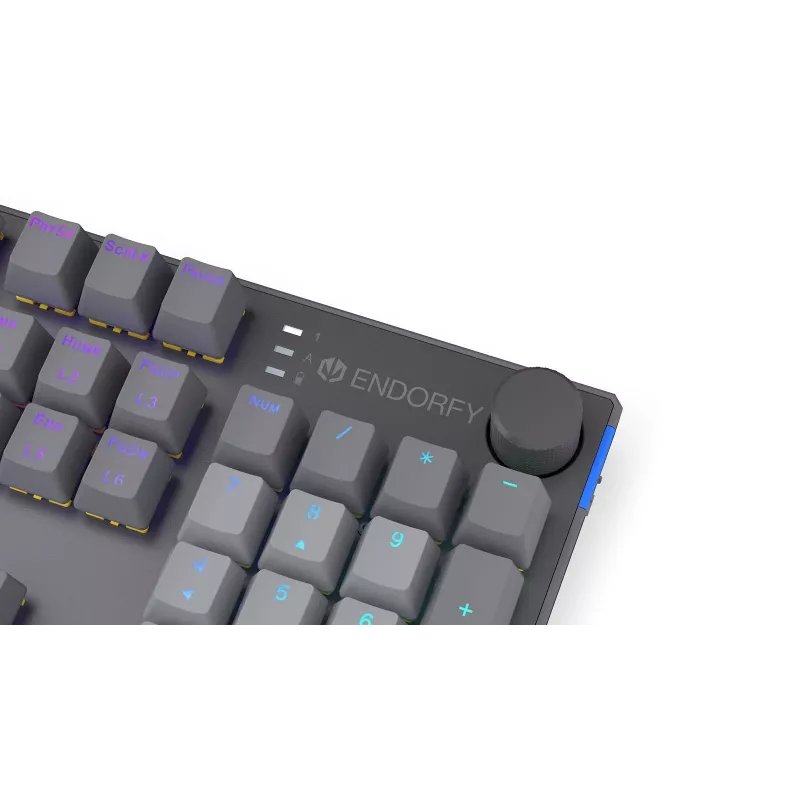 Belaidė klaviatūra ENDORFY Thock V2 — ergonomiškas išdėstymas, RGB apšvietimas, belaidis ryšys