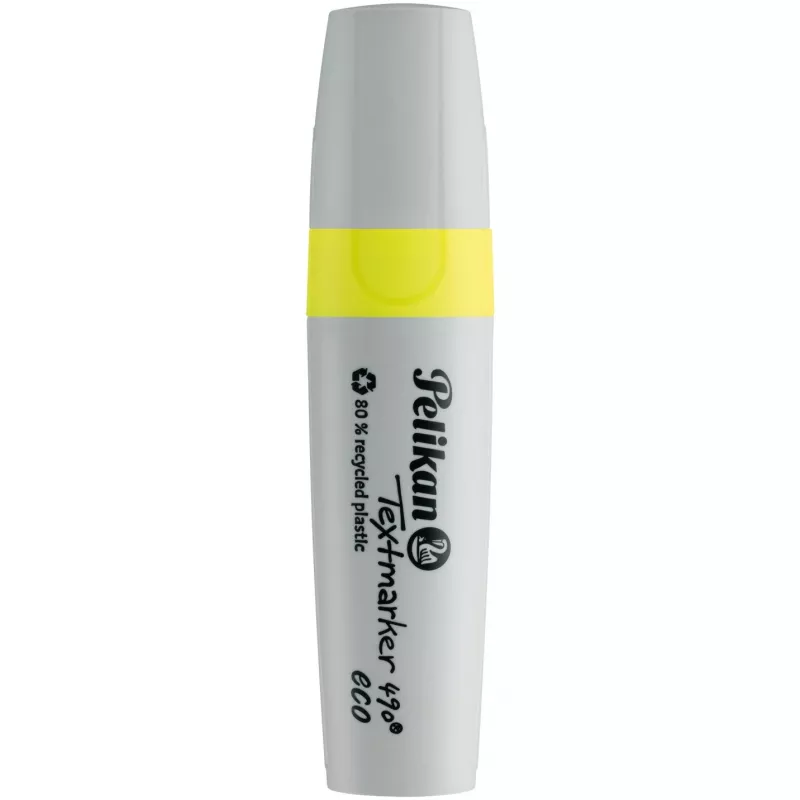 Žymeklis Pelikan Textmarker 490 eco marker kaltinis antgalis Geltona