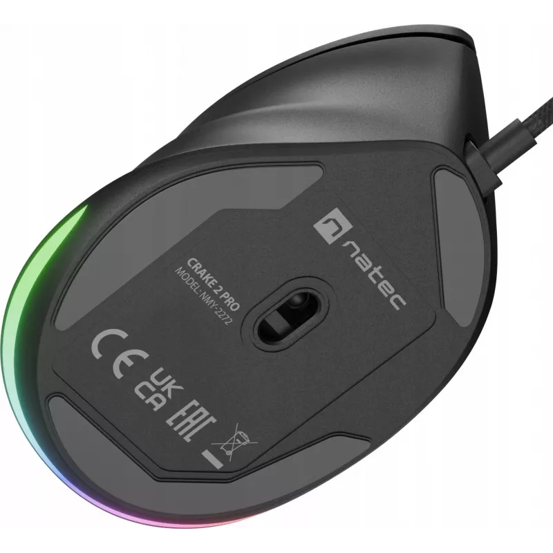 NATEC Crake 2 Pro pelė dešinei rankai, USB-A, optinė, 12800 DPI