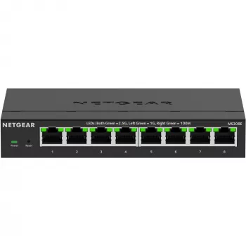 NETGEAR MS308E 8 prievadų 2.5G nevaldomas tinklo jungiklis juodas