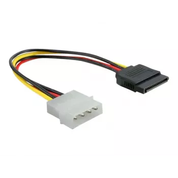 Maitinimo laidas SATA HDD DeLOCK B40160100 4pin tiesus patinas 0,12m