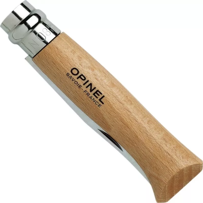 Kišeninis sulankstomas peilis Opinel No. 08 su alyvmedžio rankena, nerūdijančio plieno geležte, modelis 002020