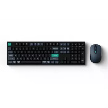 Klaviatūra Keychron B36 + BM25 pilno dydžio 100% QWERTY anglų, USB + RF belaidis + Bluetooth, žirkliniai jungikliai, juoda, su pele